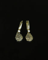 Auksiniai auskarai su deimantais "Malonumų lašiukai"