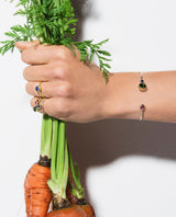 Auksinė apyrankė su rubinu, safyru ir chromdiopsidu "Candies"