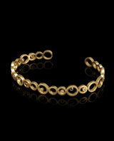 Auksinė apyrankė su baltais ir juodais deimantais "FLOW'ing"