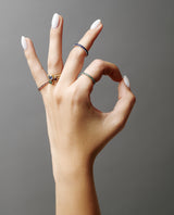 Auksinis žiedas su smaragdais "Eternity"