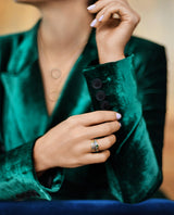 Auksinių žiedų rinkinys su safyru, rubinu ir smaragdu "Saldainiukai"