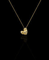 Auksinis kaklo papuošalas su deimantais "Dėkingumo laikysena"