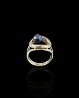 Auksinis žiedas su perlu