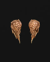 Raudonai auksuoti sidabriniai auskarai "Sparnai"