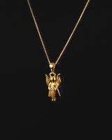 Auksinis pakabukas su deimantu "Angeliukas"