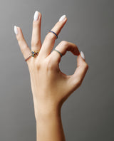 Auksinis žiedas su rubinais "Eternity"