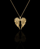 Auksinis pakabukas su deimantais "Sparnai"