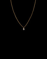 Auksinis kaklo papuošalas su nuogu deimantu