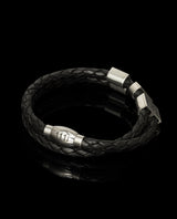 Odinė apyrankė su sidabro detalėmis "Vyrui"