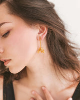 Sidabriniai paauksuoti auskarai "The Sea Fan"