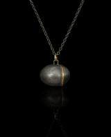 Sidabrinis pakabukas su auksu "Ovoid Black Pendant"