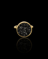 Auksinis žiedas su kvarco drūza "Rock&Roll"