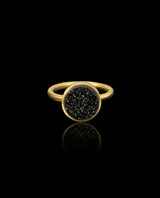 Auksinis žiedas su kvarco drūza "Rock&Roll"