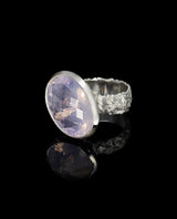 Sidabrinis žiedas su levandiniu ametistu