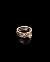 Auksinių žiedų rinkinys su deimantais "Saldainiukai"