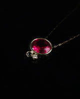 Auksinis pakabukas su rubinu ir deimantais "Red carpet"