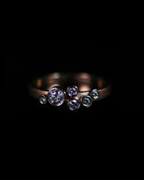 Auksinis žiedas su deimantais "Jono mamai"