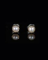 Sidabriniai paauksuoti auskarai su perlais