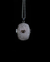 Sidabrinis medalionas su auksu "Širdele mano"