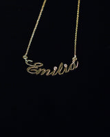 Auksinis kaklo papuošalas su deimantais "Emilia"