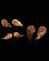 Raudonai auksuoti sidabriniai auskarai "Sparnai"