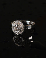 Auksinis žiedas su deimantais "Shining ice"