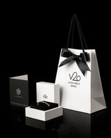 Sidabrinė apyrankė su auksu ir deimantais "Dark Gleam Diamonds Bangle"