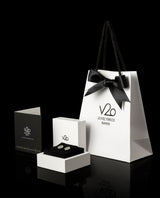 Sidabriniai auskarai "Pierced Matt Black Studs"