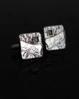 Sidabrinės sąsagos su parašu "Devynetukai"