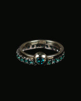 Auksinių žiedų rinkinys su smaragdais "Spring"