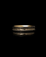 Titaninis žiedas su įlieta aukso vaga