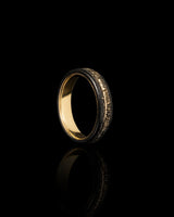 Titaninis žiedas su įlieta aukso vaga