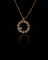 Sidabrinis pakabukas su auksu ir deimantu "Vainikas"