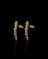 Auksiniai auskarai su deimantais "Silent Sparkle Diamond Earrings"