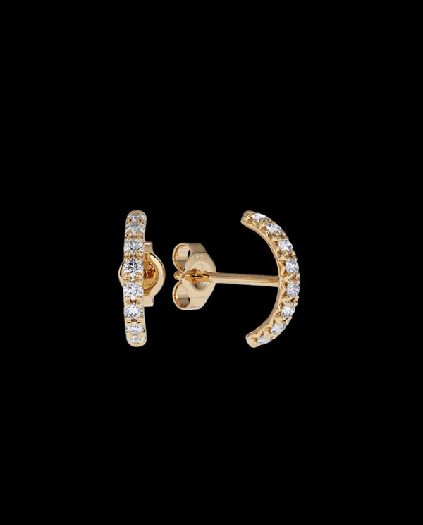 Auksiniai auskarai su laboratorijoje augintais deimantais "Grace Arch Earrings"