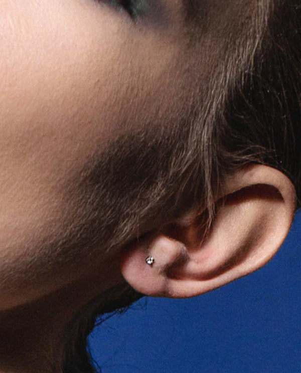 Auksiniai auskarai su laboratorijoje augintais deimantais "Duo Petite Ear Studs"