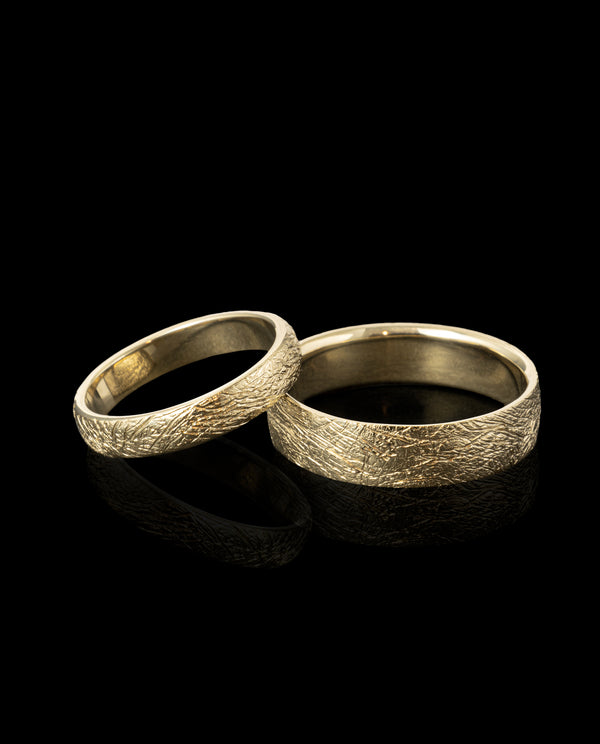 Šampaninio aukso vestuviniai žiedai