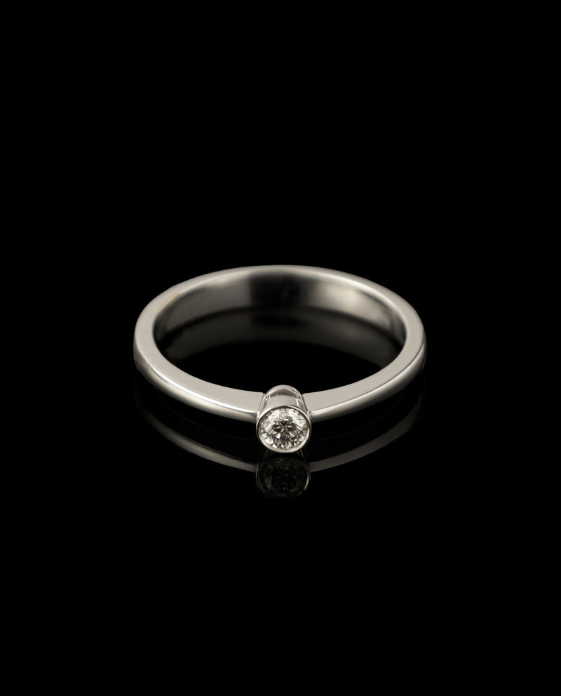 Auksinis sužadėtuvių žiedas su deimantu