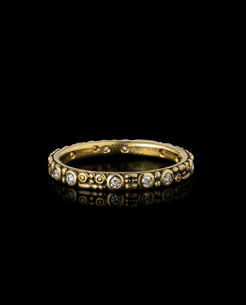 Auksinis žiedas su deimantais "Mini 62"