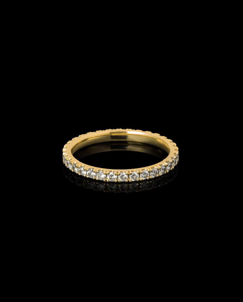 Auksinis žiedas su deimantais "Eternity"