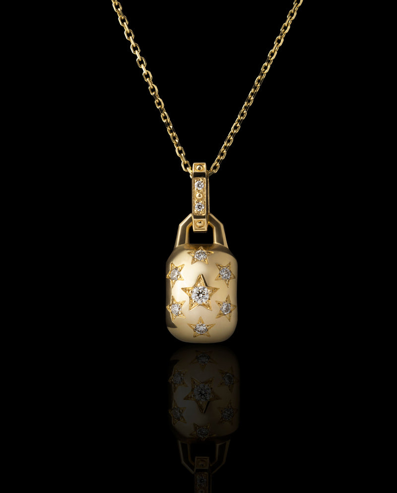 Auksinis pakabukas su deimantais "Constellation"