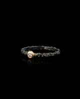 Sidabrinis žiedas su auksu ir deimantu "Dark Gleam Diamond Ring"