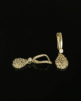 Auksiniai auskarai su deimantais "Malonumų lašiukai"