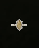 Auksinis žiedas su deimantais "Amoeba"