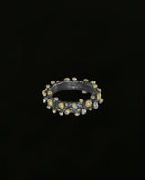 Sidabrinis žiedas su auksu ir deimantais "Dark Gleam Diamond Ring"