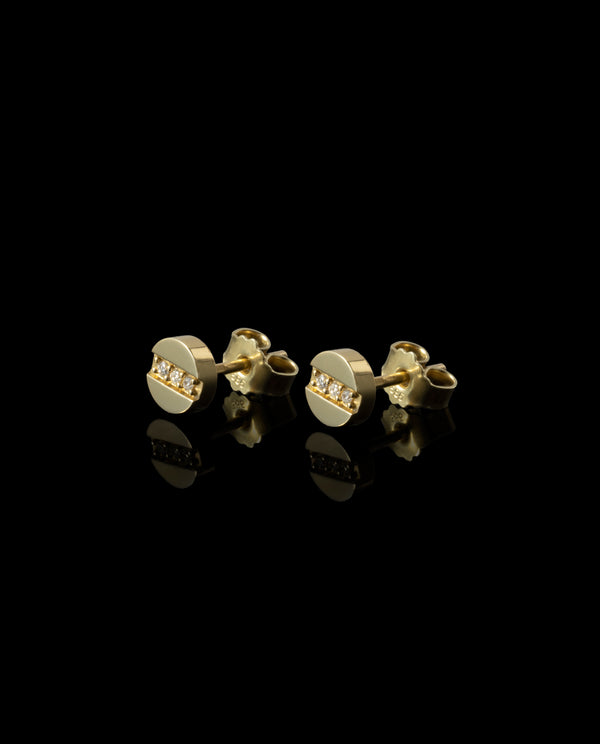 Auksiniai auskarai su deimantais "Mini"