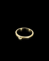 Auksinis žiedas su deimantu "Burbuliukas"