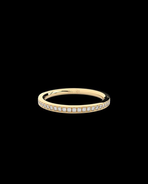 Auksinis žiedas su laboratorijoje augintais deimantais "Duo Rounded Eternity Ring"