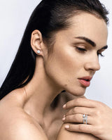 Auksiniai auskarai su laboratorijoje augintais deimantais "Tiny Clash Earrings - Studs"