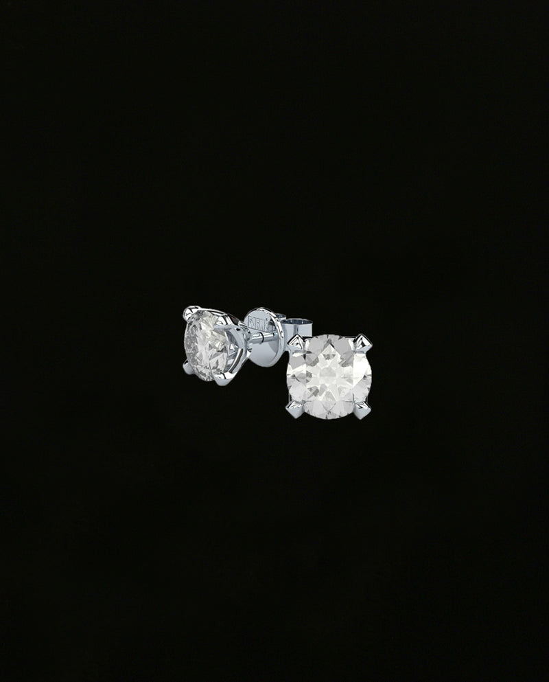 Auksiniai auskarai su laboratorijoje augintais deimantais "Tiny Clash Earrings - Studs"